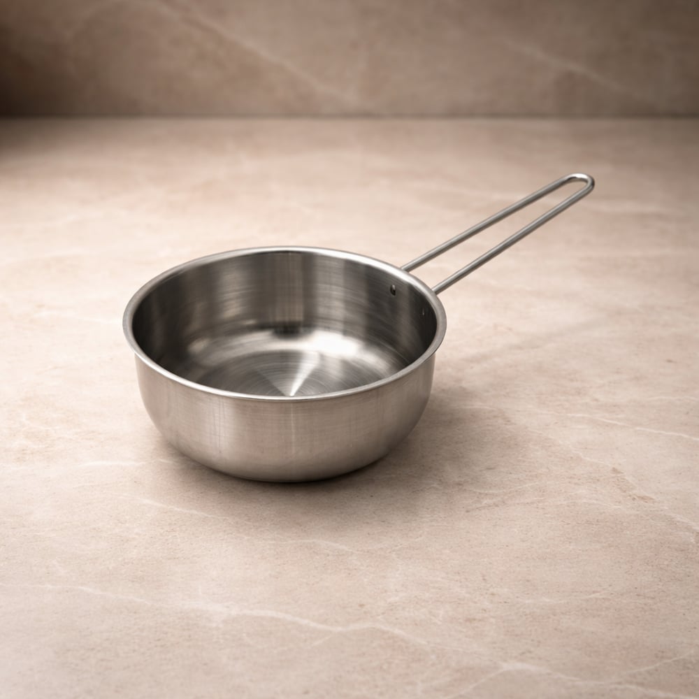  18 cm Ekonomik 430 Çelik Kaçerola Sos Tavası Derin 8 cm 