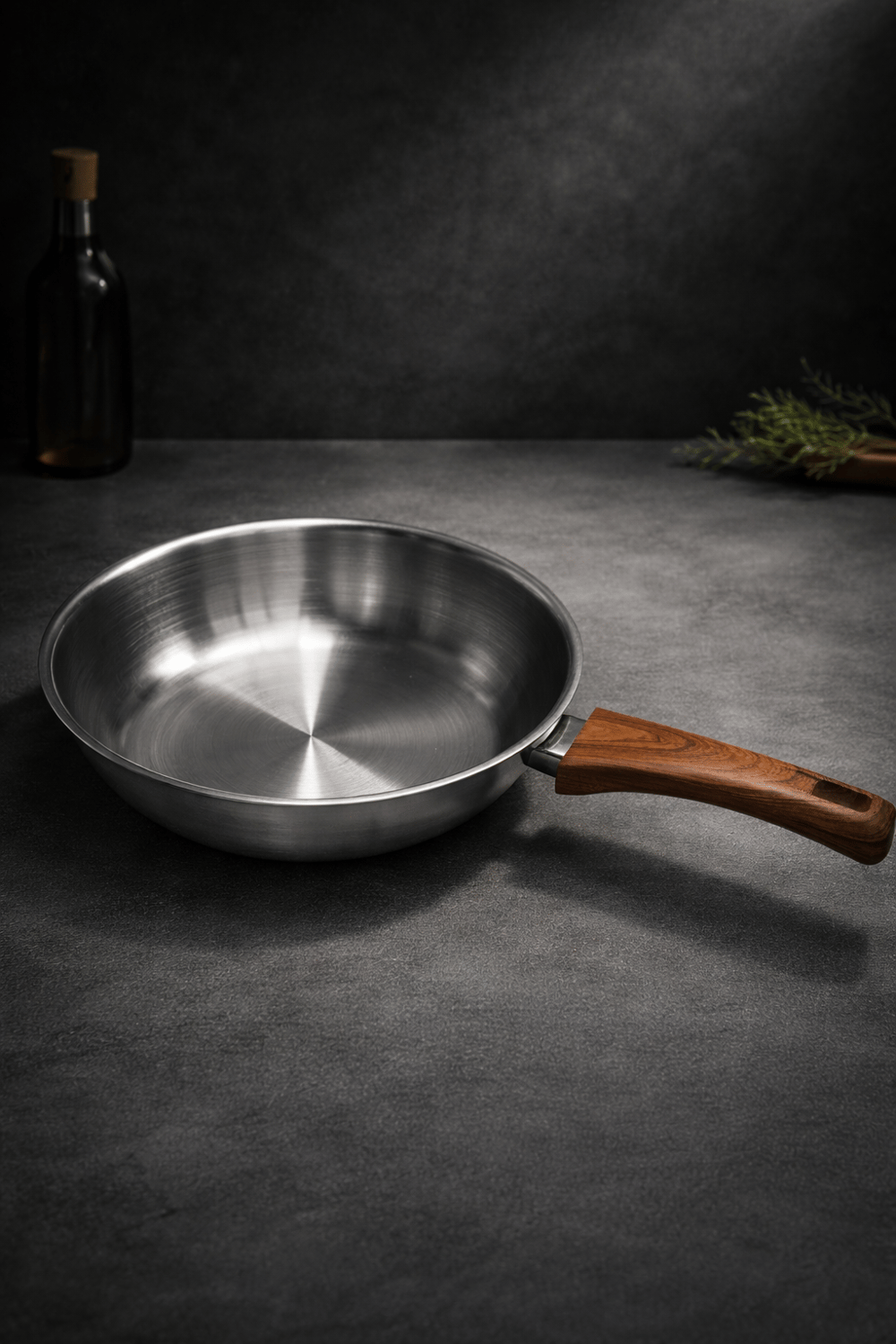 Gülsan 22 Cm Paslanmaz Çelik Maksi Kavurma Wok Tava – Derin Form, Dayanıklı Çelik Gövde, Yüksek Isı Performansı