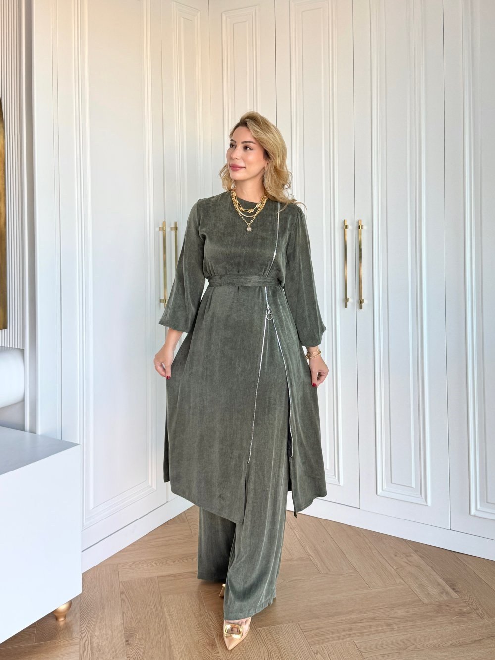 Ayşin Pantolonlu Takım Haki