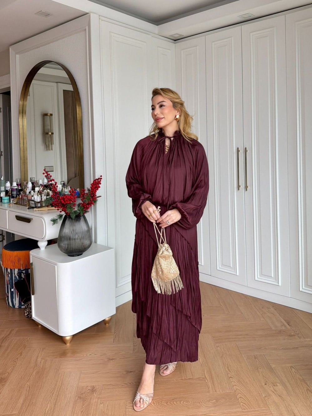 Zeynep Etek Takım Bordo