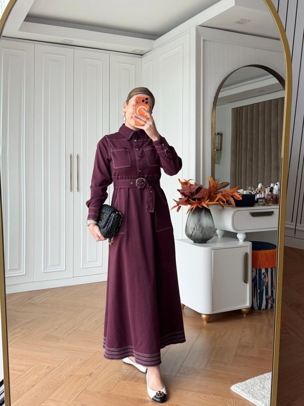 İlke Elbise Bordo
