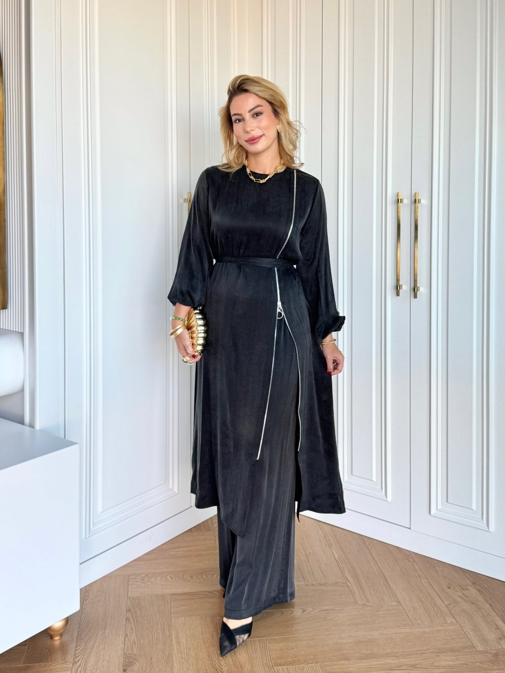 Ayşin Pantolonlu Takım Siyah