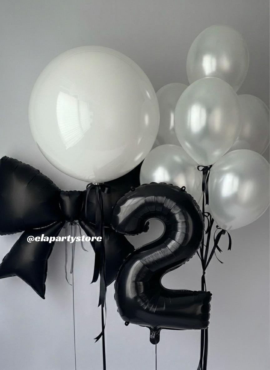  SİYAH ASALETİ FİYONK FOLYO BALON KONSEPT
