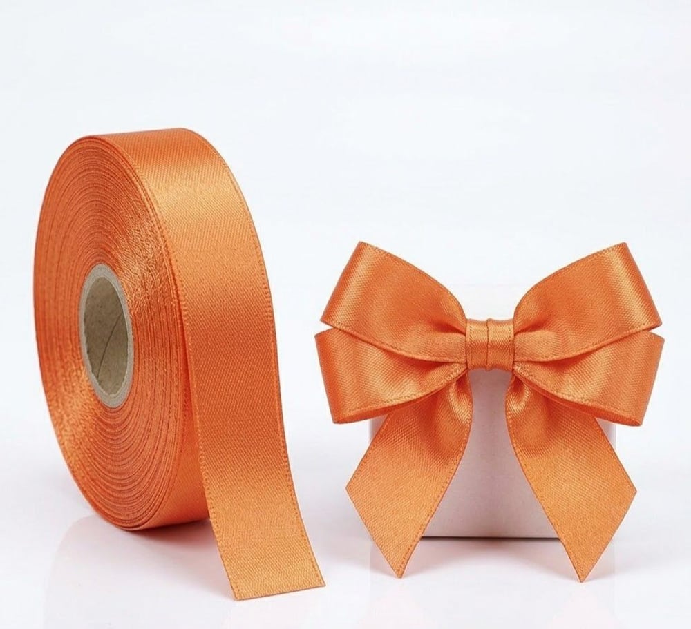 2 cm Saten Turuncu Kurdele