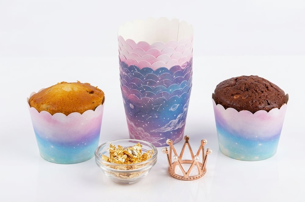 25'li Gökkuşağı Cupcake Kek Kalıbı