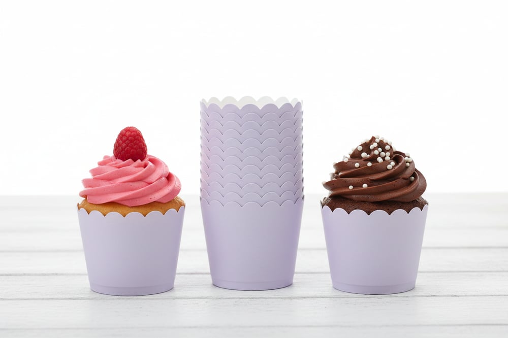 25'li Soft Mor Cupcake Kek Kapsülü
