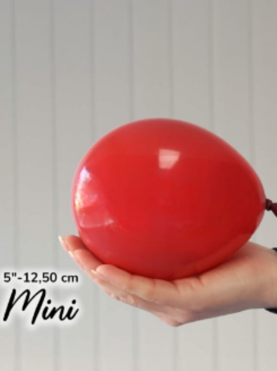 5 İnç Pastel Koyu Kırmızı Balon (10 Adet)