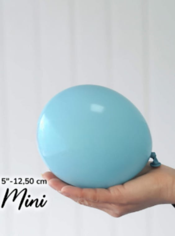 5 İnç Retro Mavi Cam Balon (10 Adet)
