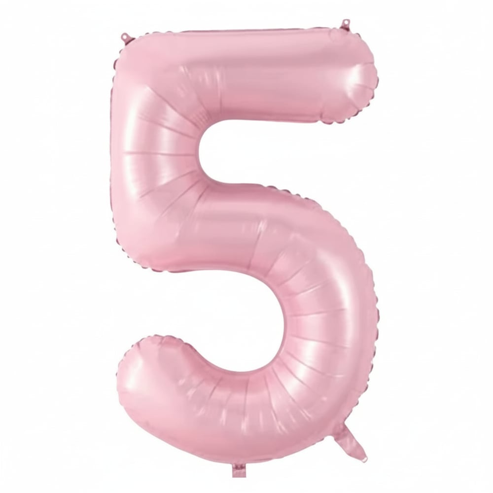 5 Pembe Rakam Folyo Balon