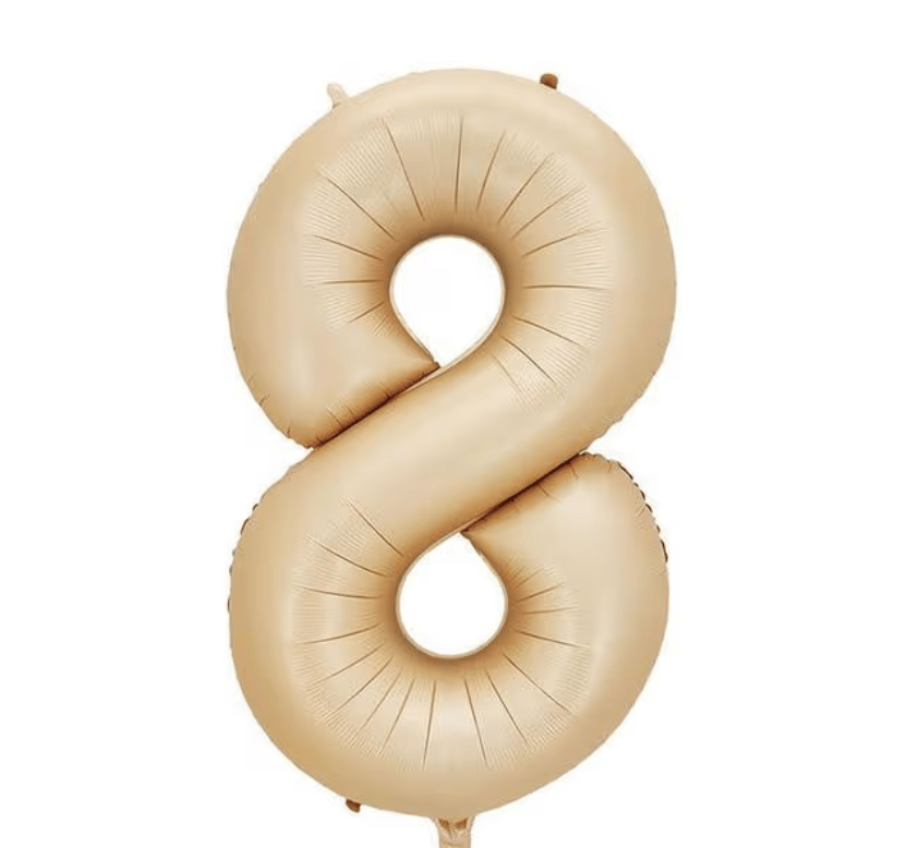 8 Bej Rakam Folyo Balon