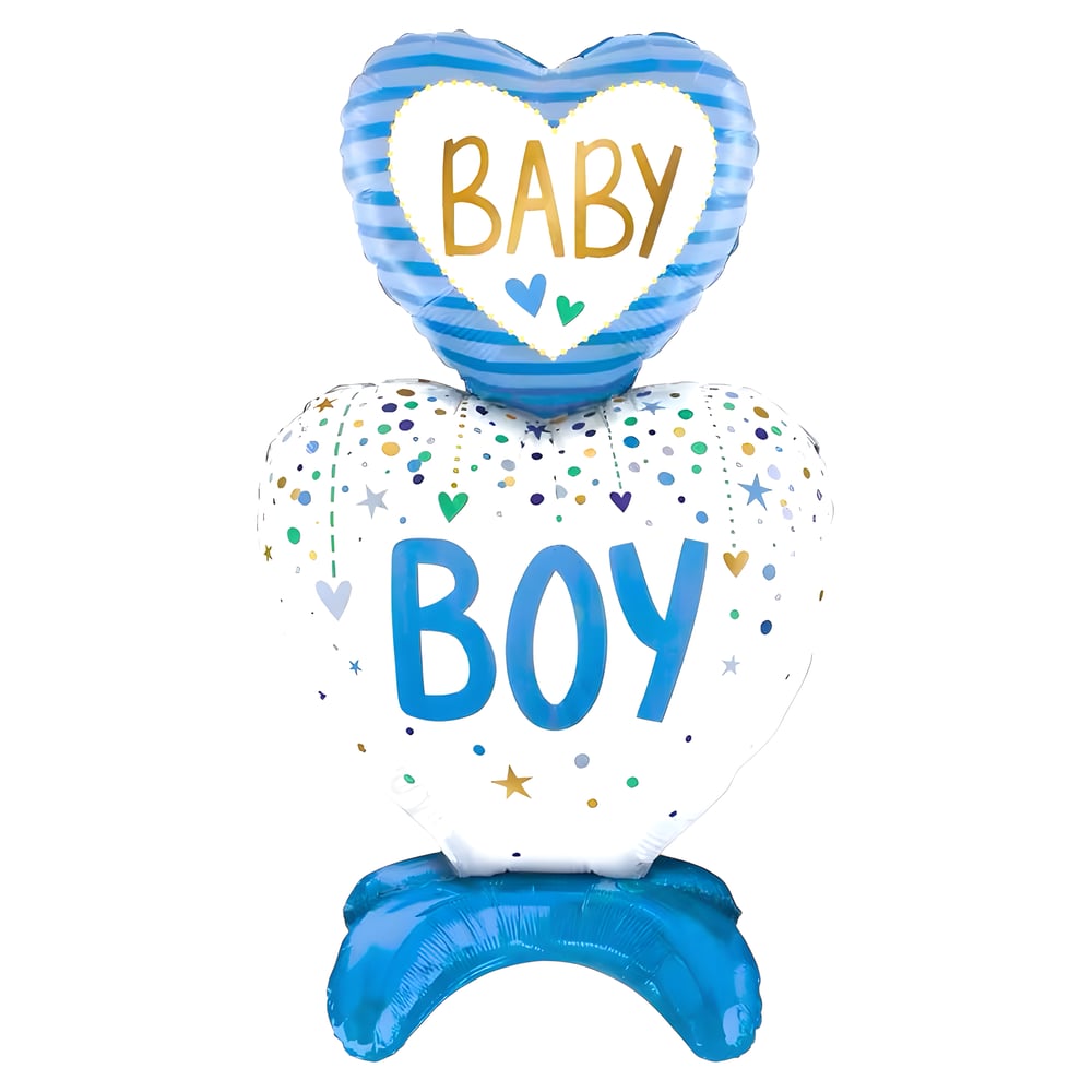 Ayaklı Baby Boy Mavi Folyo Balon