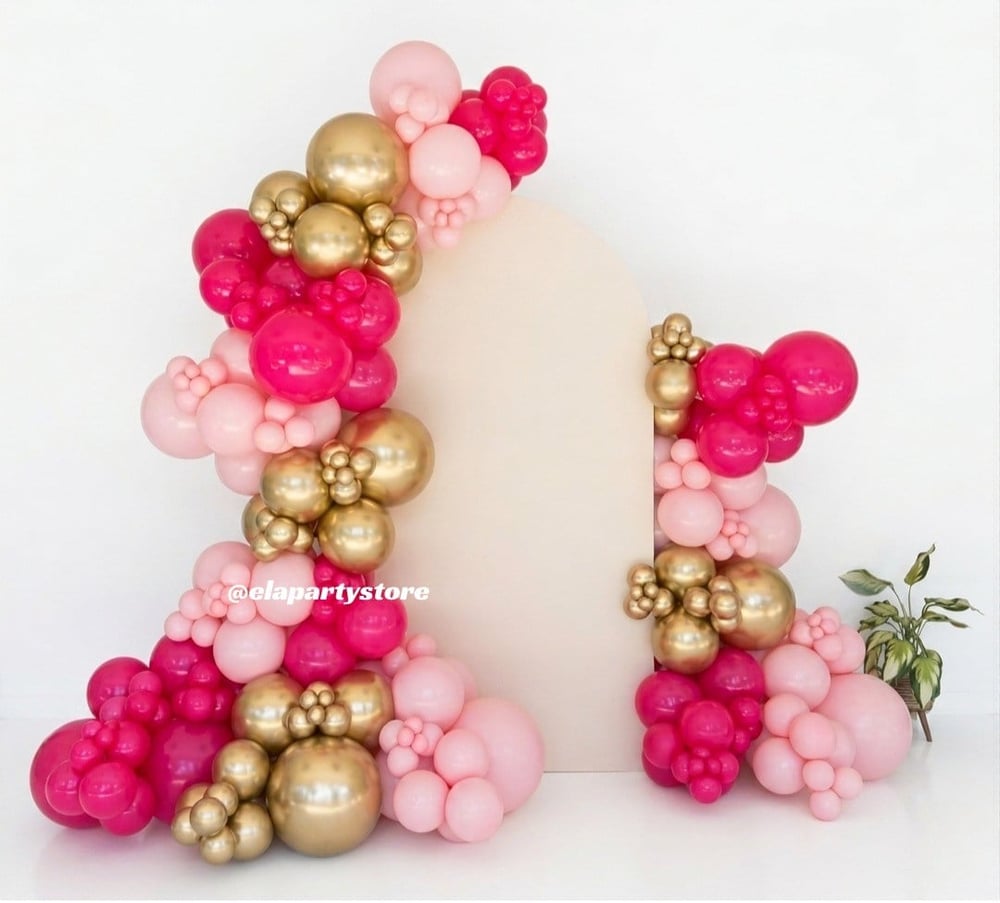 Barbie Esintisi Balon Zincir Konsept