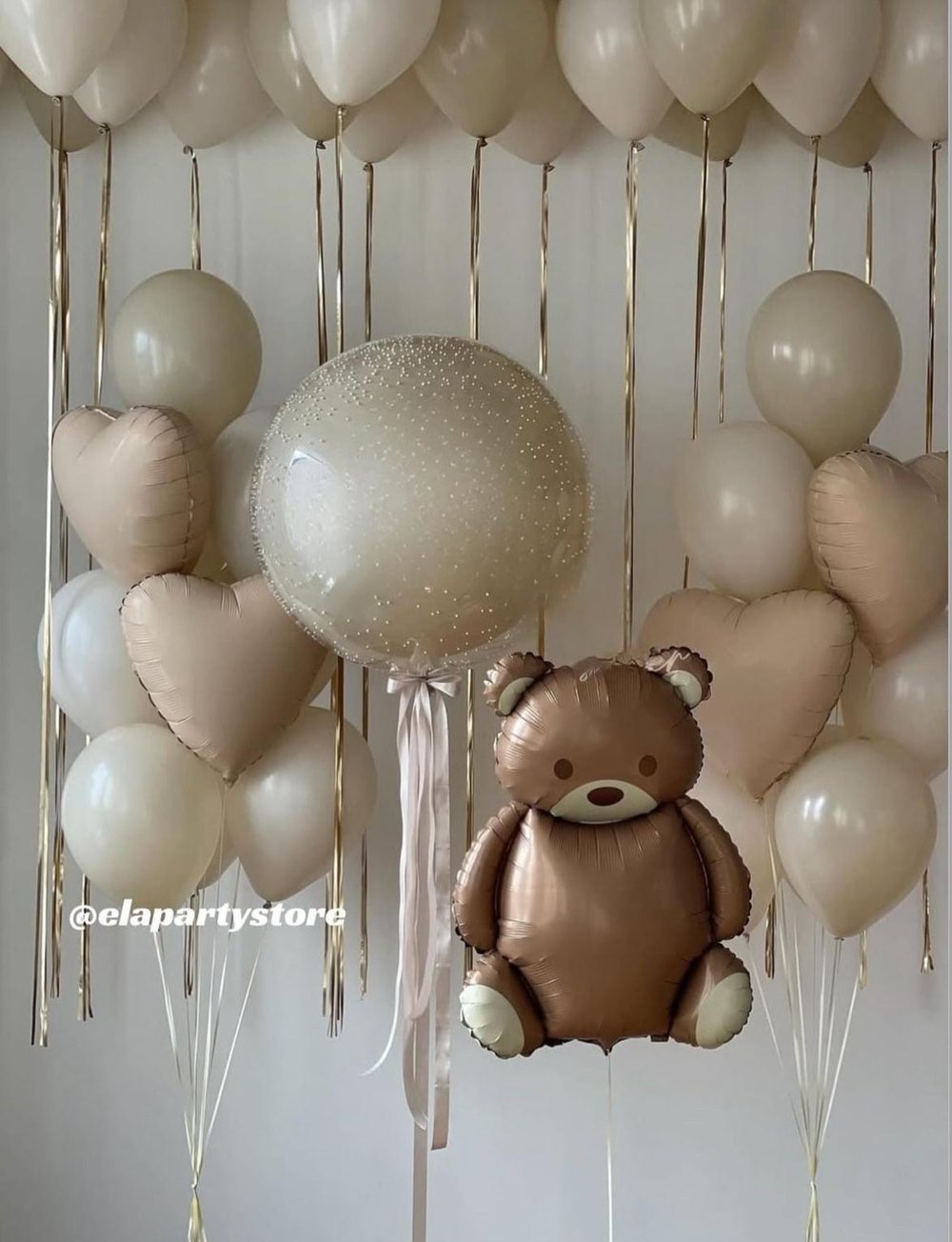 BEJ KALP RETRO AYI FOLYO BALON KONSEPT