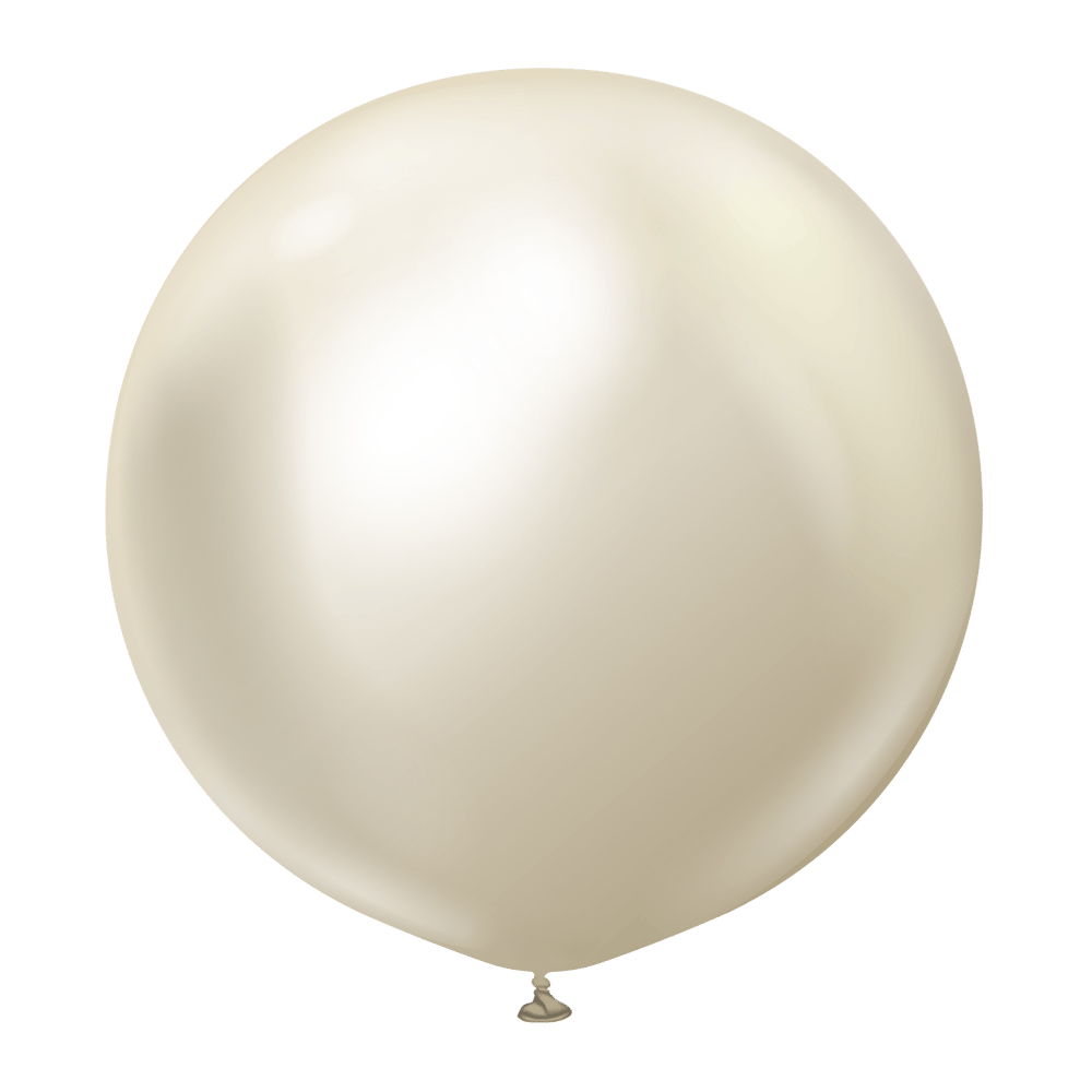 Büyük Beyaz Altın Krom Balon