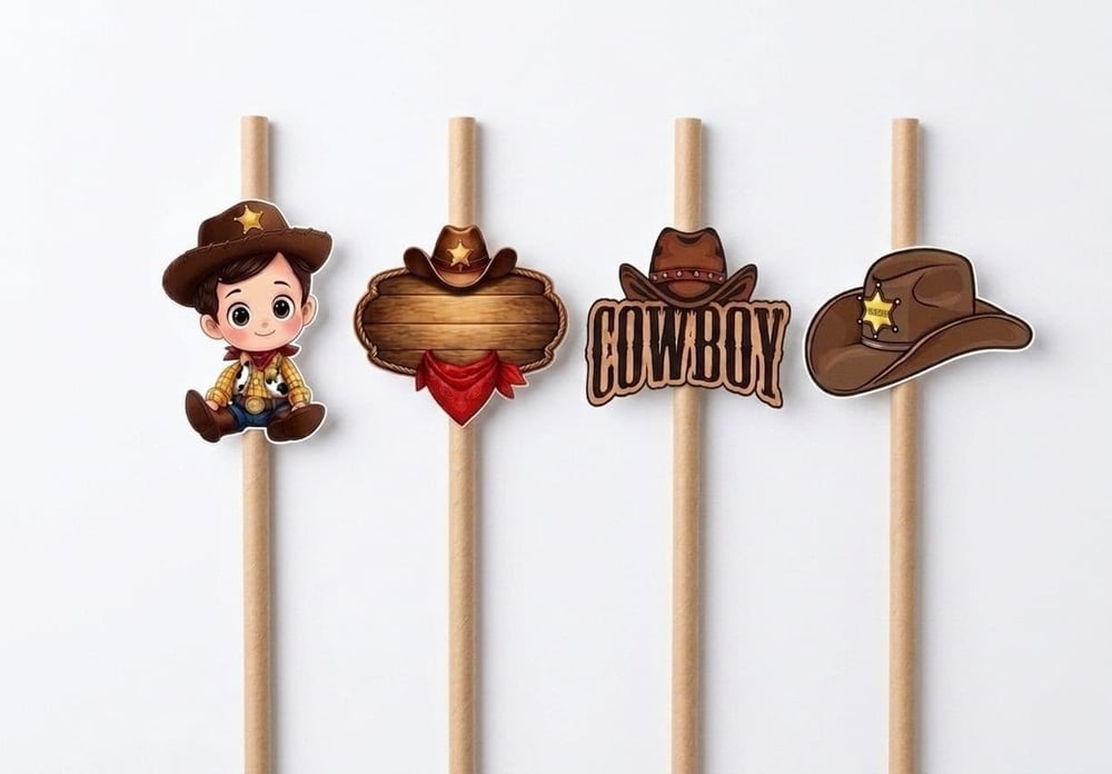 Erkek Kovboy Pipet (8 Adet)