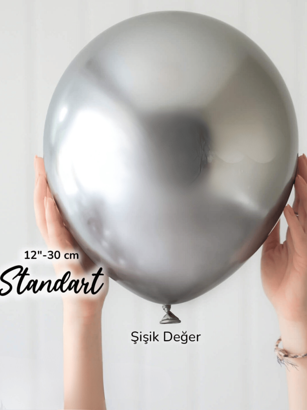 Gümüş Krom Balon (5 Adet)