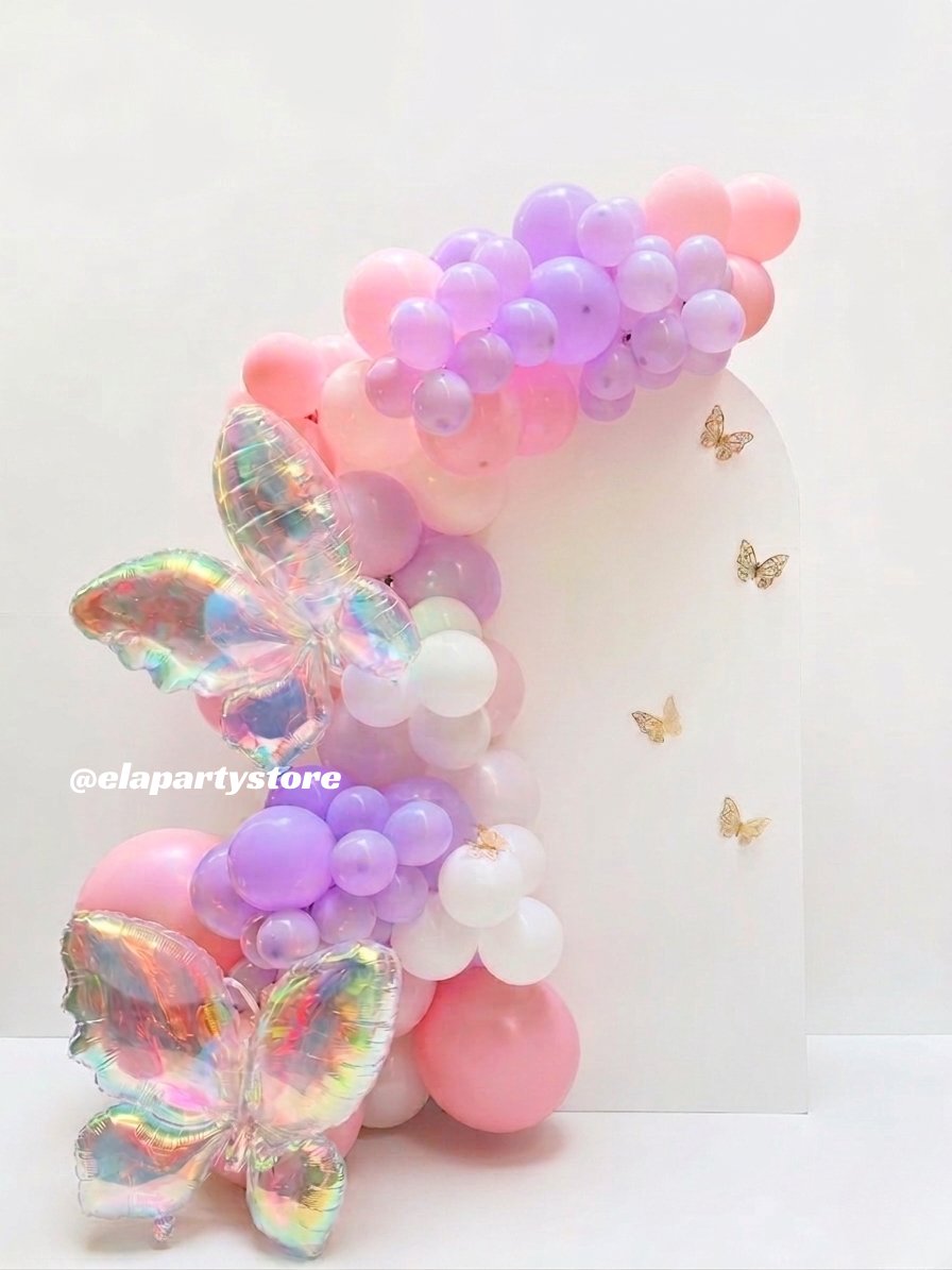 HOLOGRAM KELEBEK ZİNCİR BALON SET