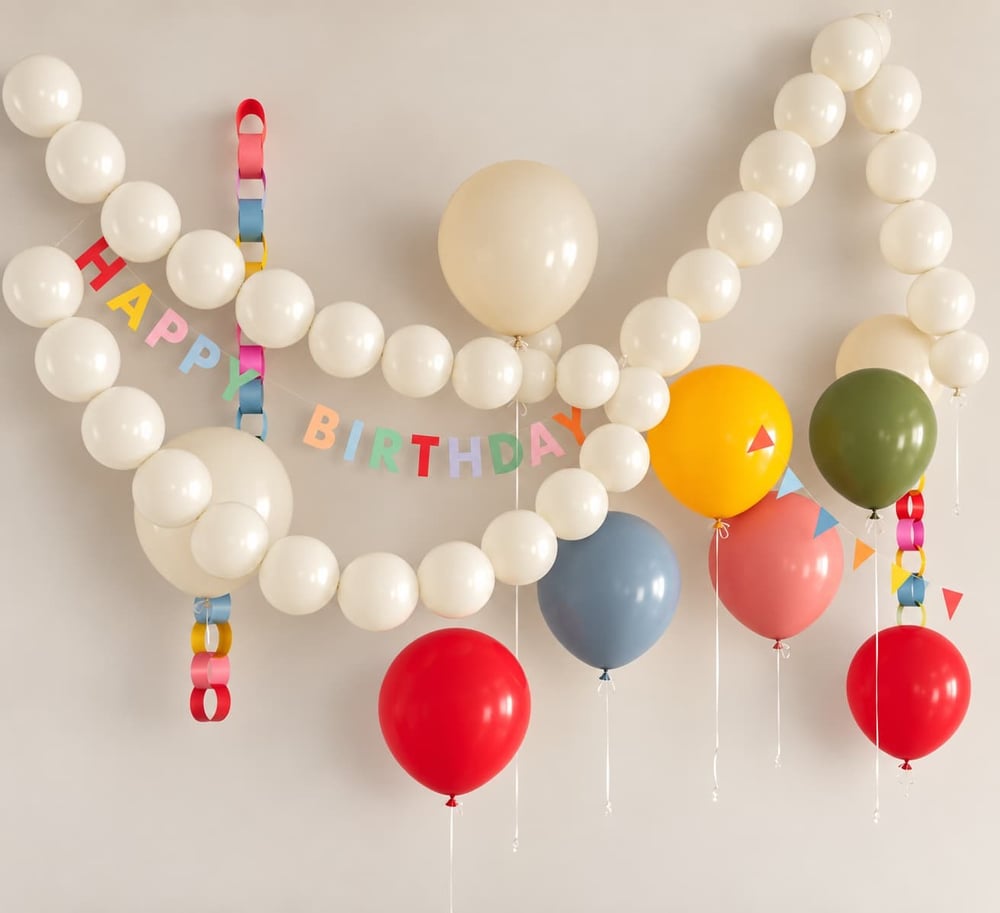 Kalisan Retro White K Link Balon (5 Adet)