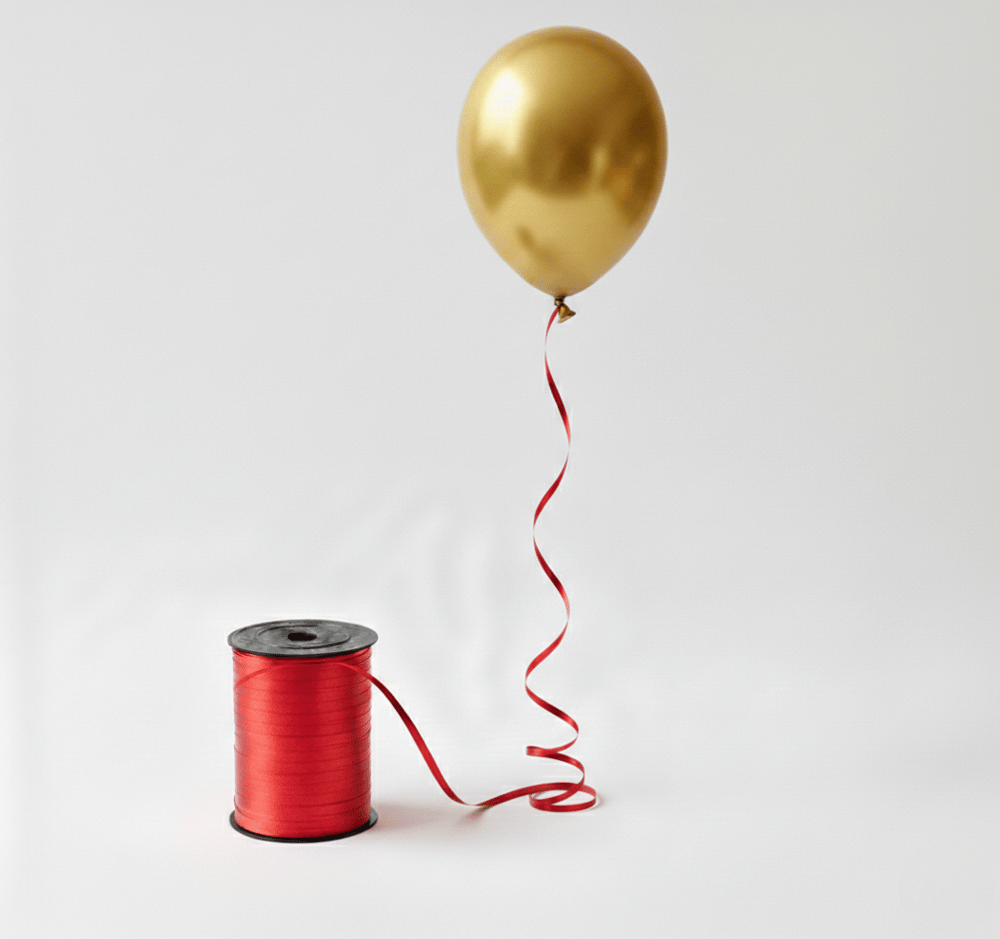 Kırmızı Rafya Balon İpi 200 Metre