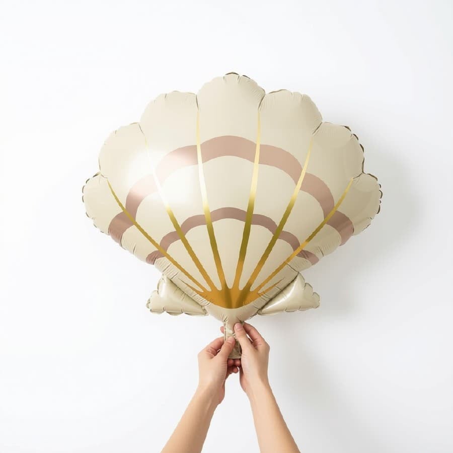 Krem İstiridye Folyo Balon