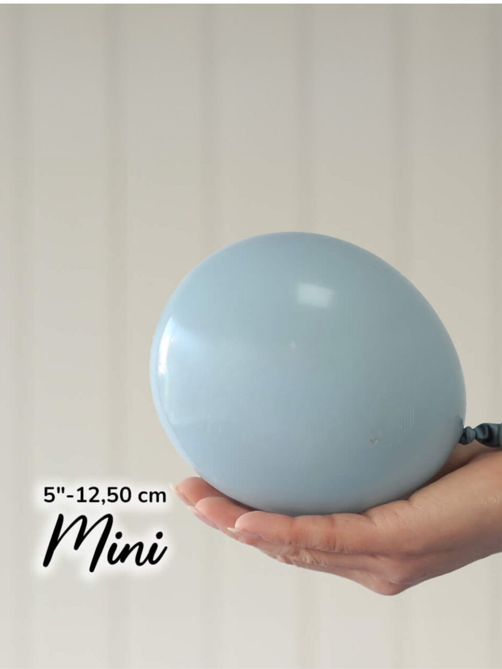 Küçük Retro Fırtına Mavisi Balon (10 Adet)