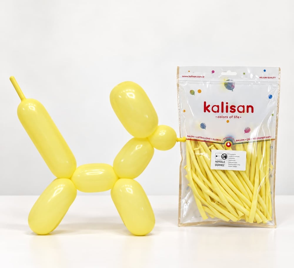 Makaron Sarı Sosis Balon (5 Adet)