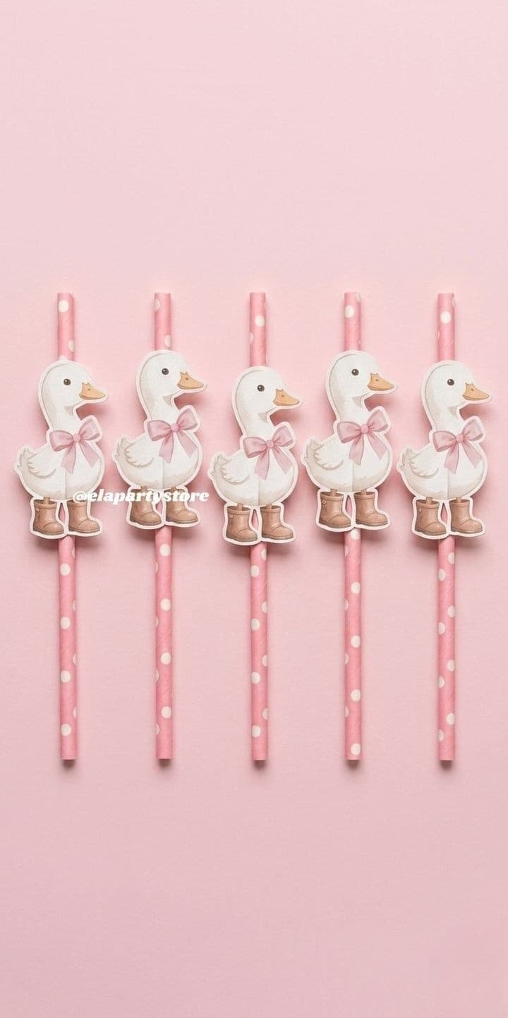 Ördek Temalı Pipet (8 Adet)