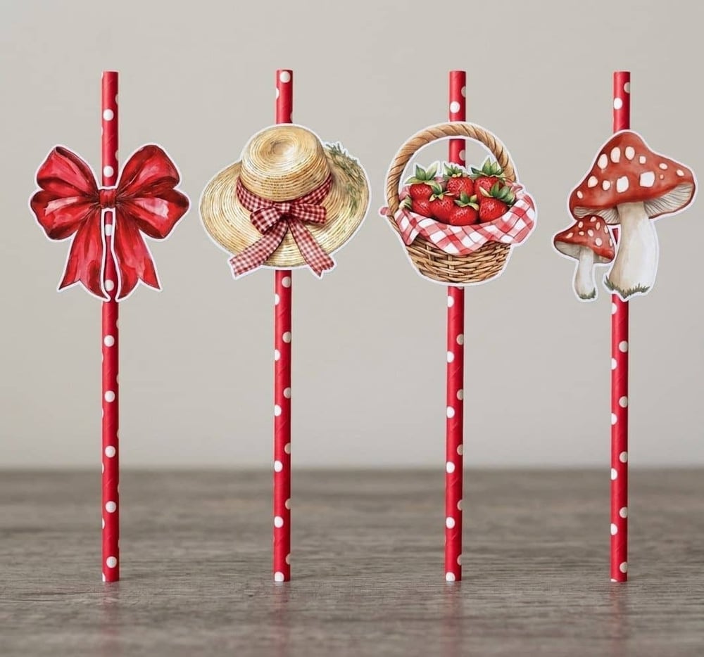 Piknik Temalı Pipet (8 Adet)