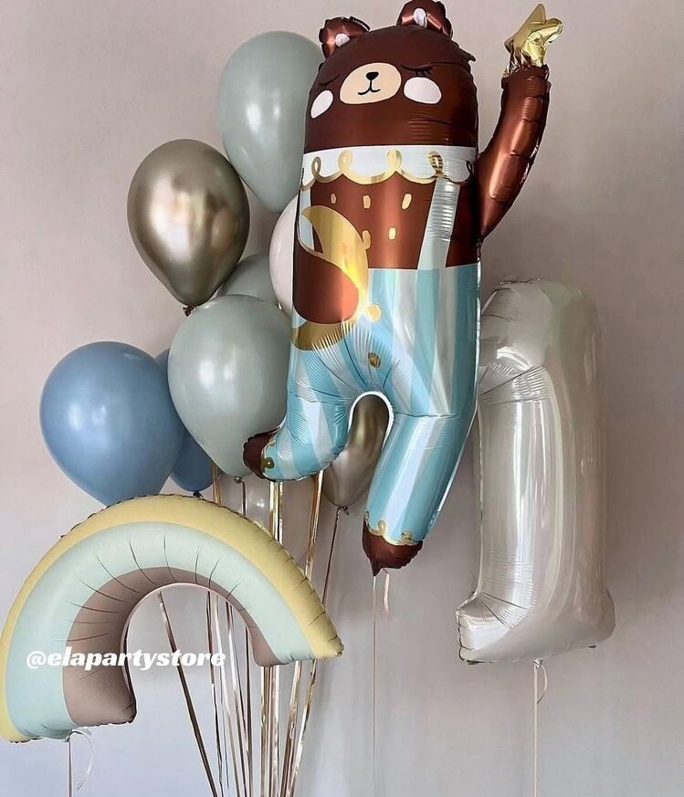 RAINBOW TEDDY FOLYO BALON KONSEPT
