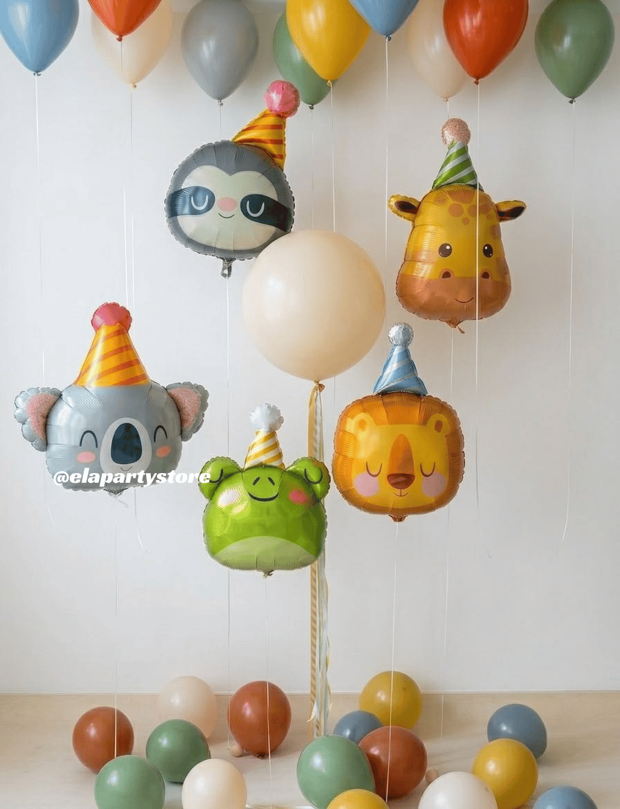 RENKLİ KUKULETALI DOSTLAR BALON KONSEPT