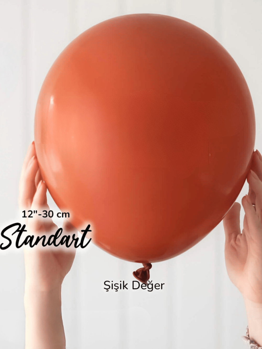 Retro Yanık Turuncu Balon (10 Adet)