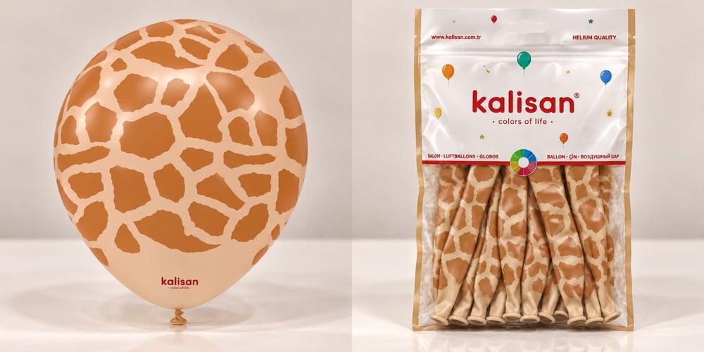 Safari Desenli Balon (5 Adet)