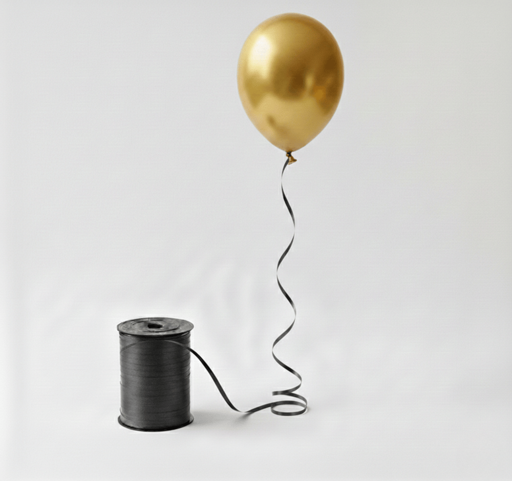 Siyah Rafya Balon İpi 200 Metre