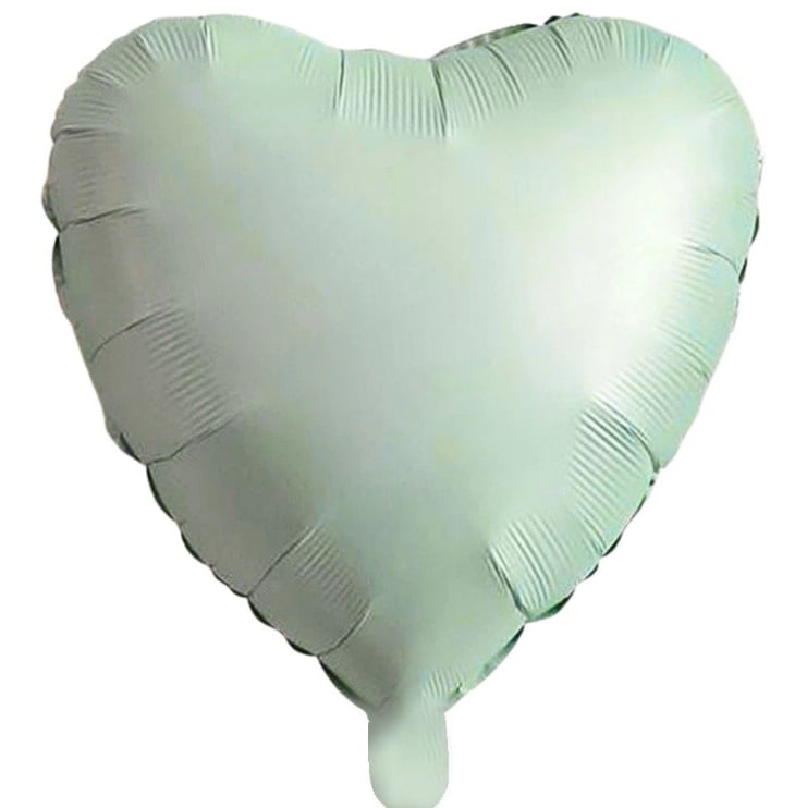 Yeşil Saten Kalp Folyo Balon