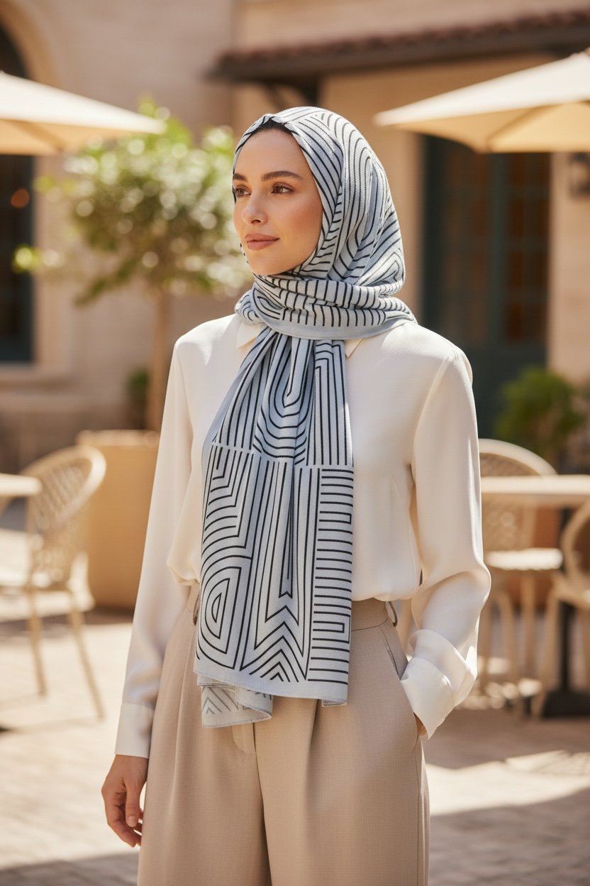 ✨ %100 Saf İpek Twill Eşarp - Özel Tasarım Tok Duruşlu ✨90x90