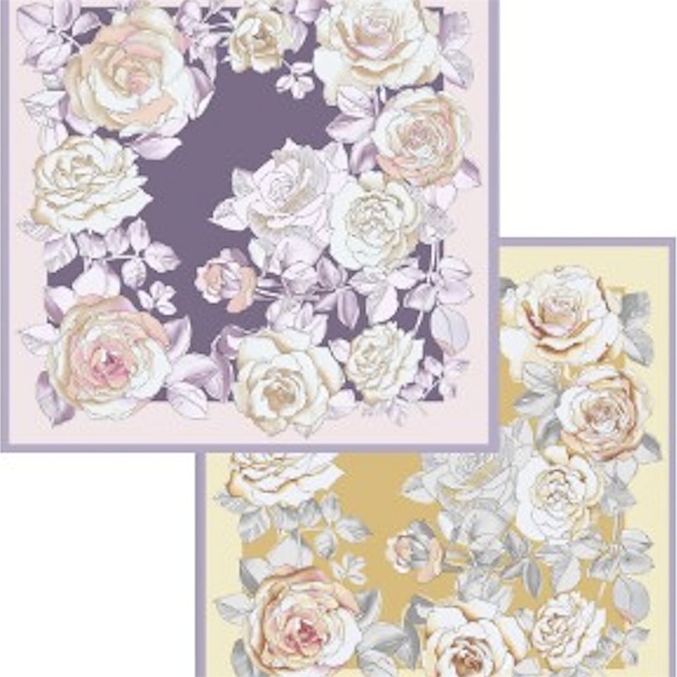 Deserto Fashion 2026 Avantgarde serisi Çift Taraflı  %100 İpek Twill Eşarp 90x90