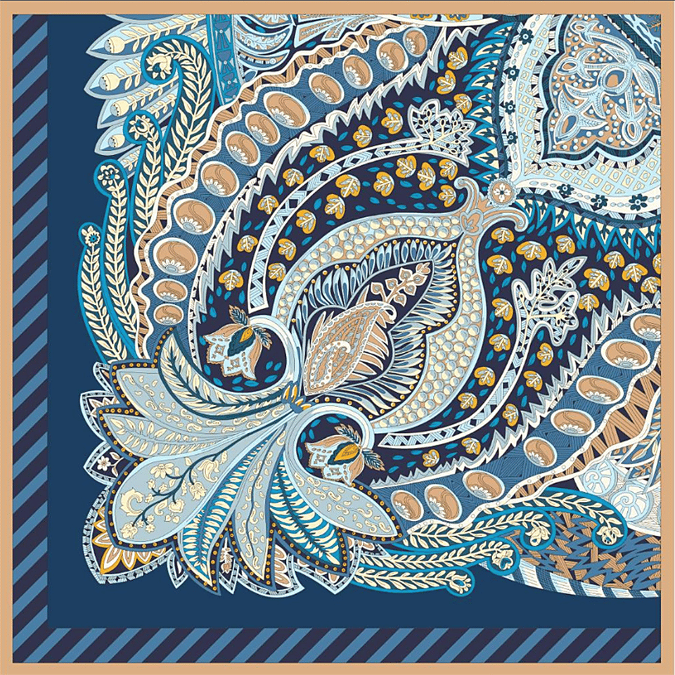 Deserto Fashion 2026 Avantgarde serisi  %100 İpek Twill Eşarp 90x90