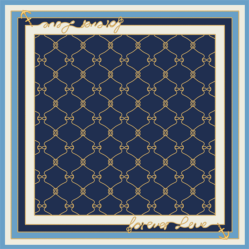 Deserto Fashion 2026 Avantgarde serisi Çift Taraflı  %100 İpek Twill Eşarp 90x90