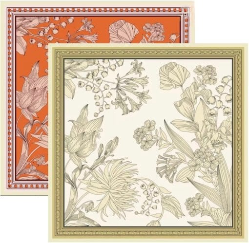 Deserto Fashion 2026 Avantgarde serisi Çift Taraflı  %100 İpek Twill Eşarp 90x90