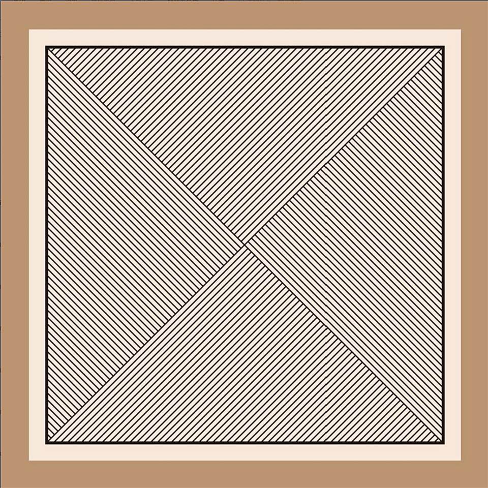 Deserto Fashion 2026 Avantgarde serisi  %100 İpek Twill Eşarp 90x90