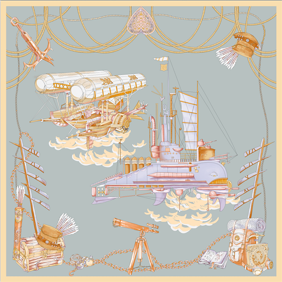 Deserto Fashion 2026 Avantgarde serisi  %100 İpek Saten Eşarp 90x90