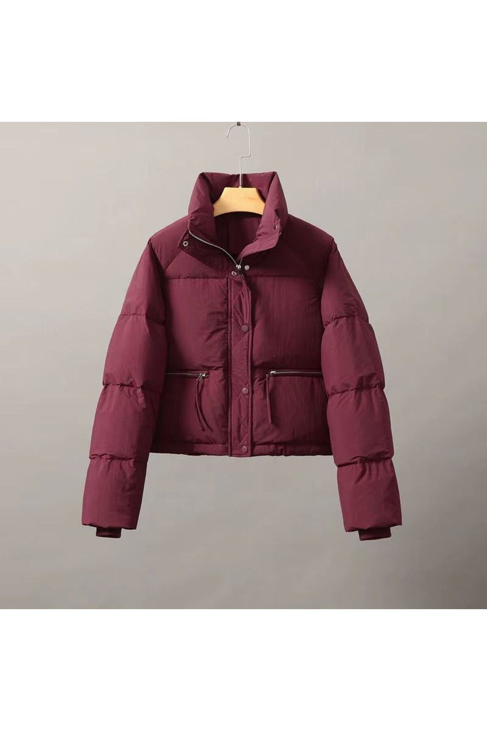 h16.Kadın Fermuarlı, Çıtçıtlı Mont