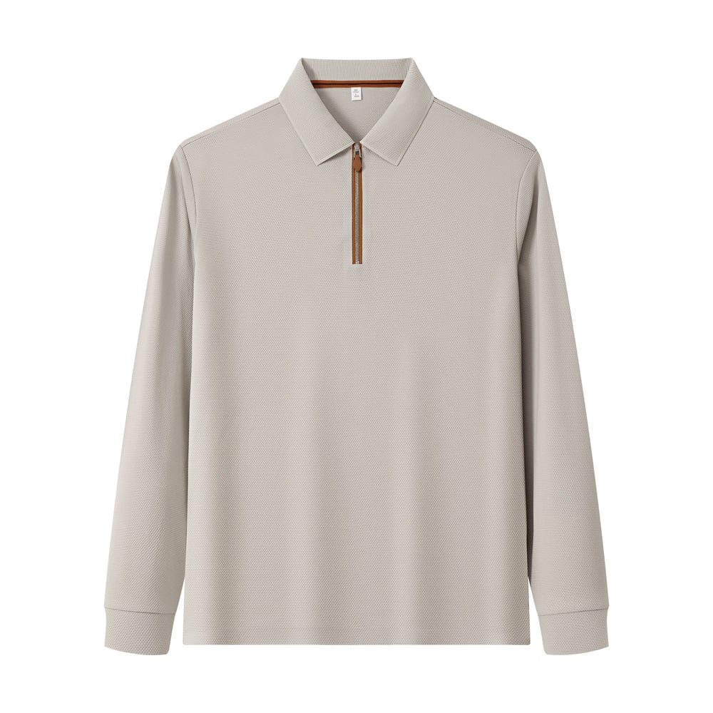 New Performance.ARW61038.SERİNTUTAN-ANTİBAKTERİYEL-YÜKSEK KALİTE.Uzunkol.Fermuarlı Polo T.Shirt