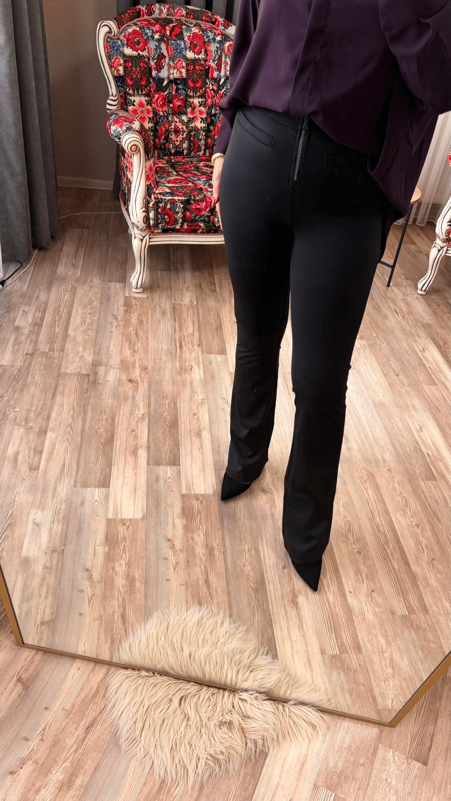 Tayt Pantolon Önü Fermuarlı