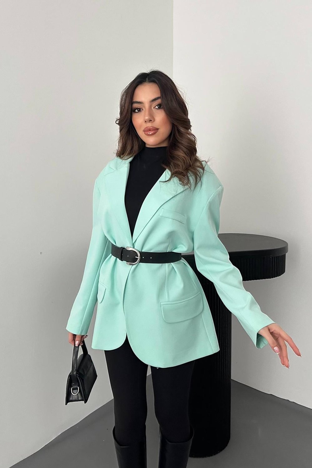 Toptan Mint Oversize Ceket