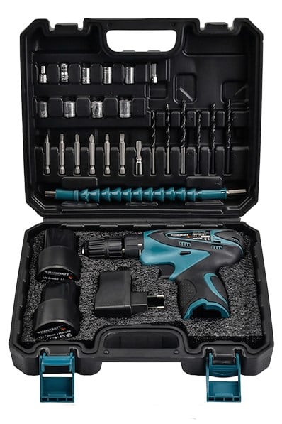 STAHLKRAFT STH 9150 Lion Armut Batarya Metal Şanzuman Çift Akülü Vidalama 24 Adet Set Hediye