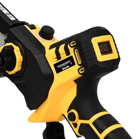 STAHLKRAFT STH 6324 58Vf Dijital Kömürsüz Oto. Yağlı 20cm Pala Akülü Dal Budama Testeresi