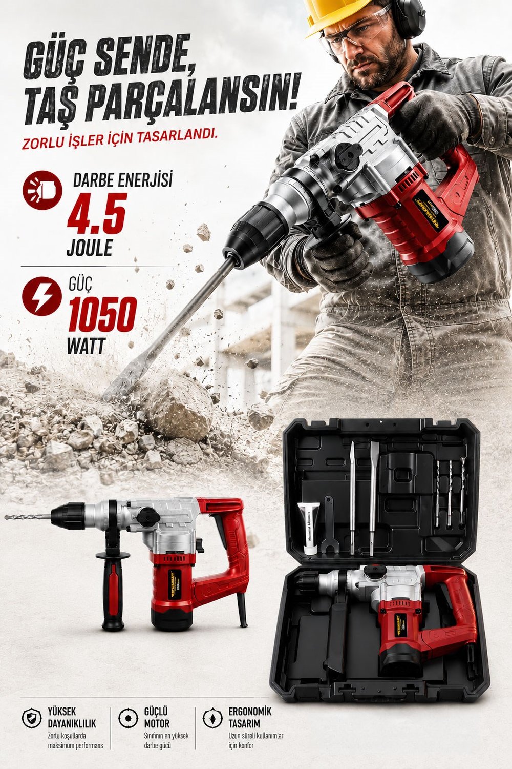 STAHLKRAFT STH 9788 K 1050W Profesyonel 6kg Kırıcı Delici Hilti