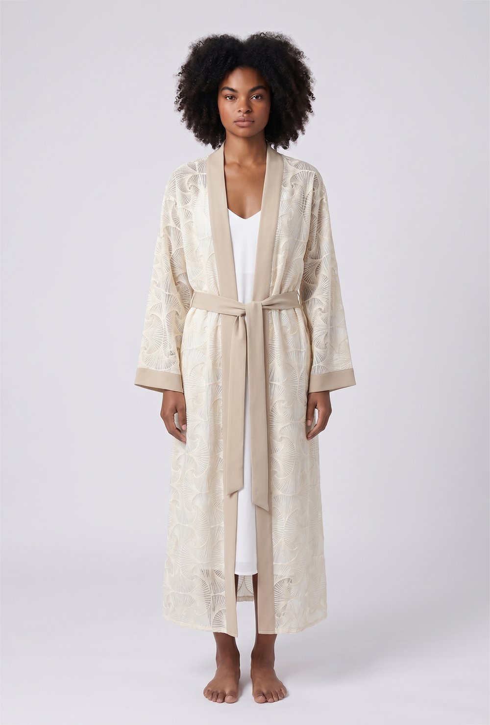 Dokuma Detaylı Kimono