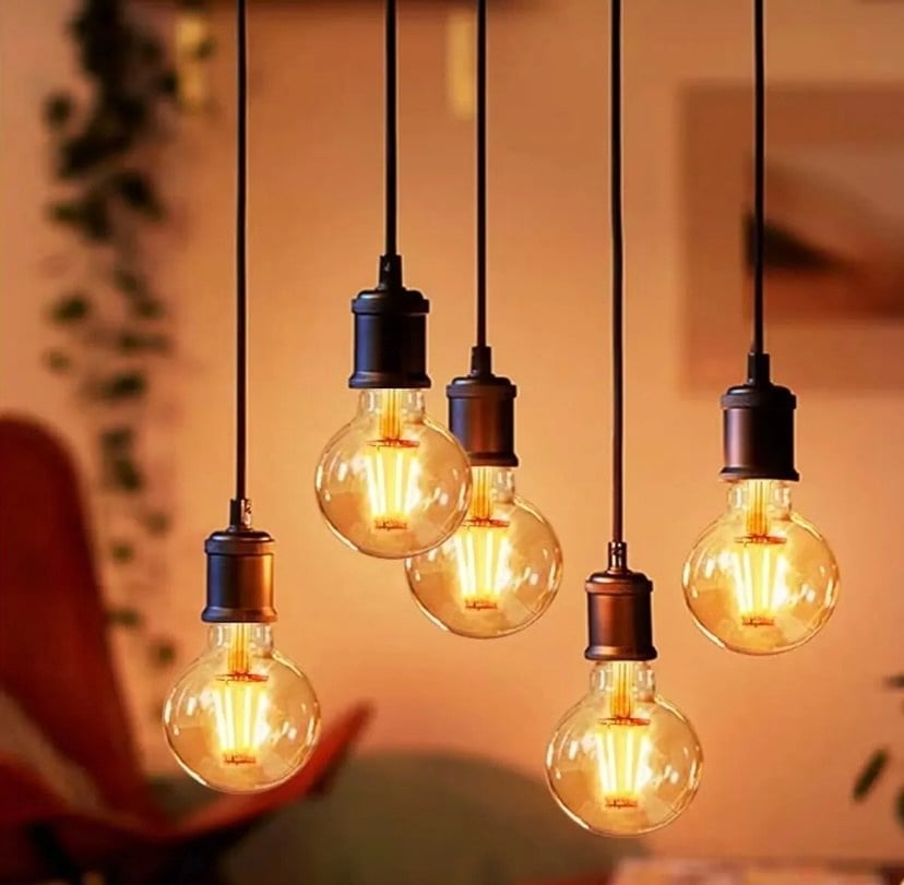 Dekoratif Rustik Bohem Led Ampul - E27 Duy - 6w -Sarı Güçlü Loş Işık (1 adet)